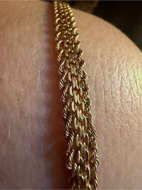 Rare, vintage 14kt braided bracelet
